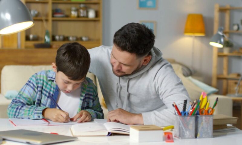 lični pratilac pomaže detetu oko domaćeg